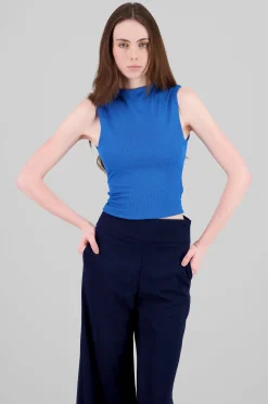 Shasa Chic Thin Ribbed Sleeveless Top