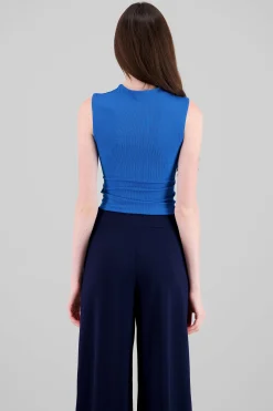 Shasa Chic Thin Ribbed Sleeveless Top