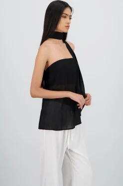 Shasa Chiffon Blouse with Scarf Detail