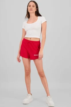 Shasa City Print Drawstring Shorts
