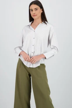 Shasa Classic Stripped Button Down Top