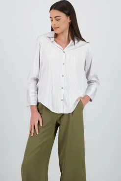 Shasa Classic Stripped Button Down Top
