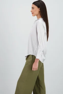 Shasa Classic Stripped Button Down Top