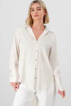 Shasa Classic Stripped Button Down Top