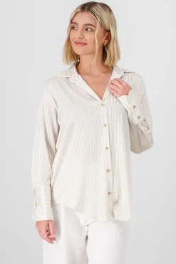Shasa Classic Stripped Button Down Top