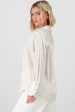 Shasa Classic Stripped Button Down Top