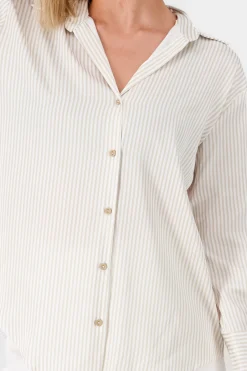 Shasa Classic Stripped Button Down Top