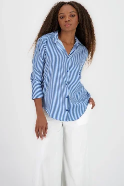 Shasa Classic Stripped Button Down Top