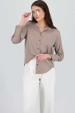 Shasa Classic Stripped Button Down Top