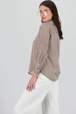 Shasa Classic Stripped Button Down Top