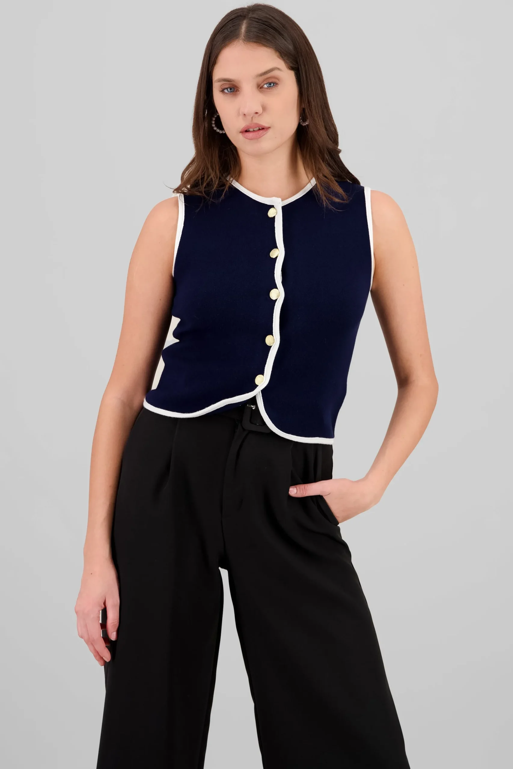 Shasa Color Blocked Vest