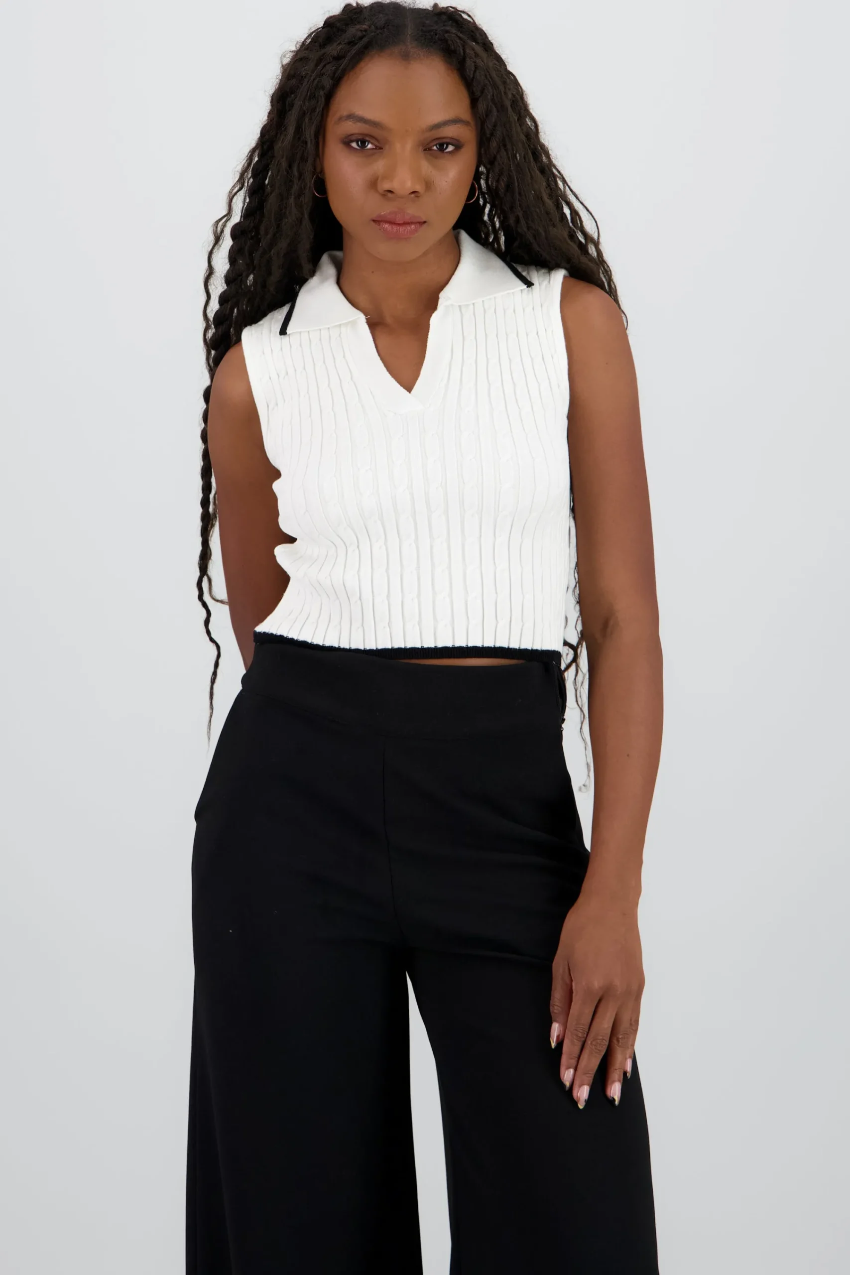 Shasa Combo Knit Vest