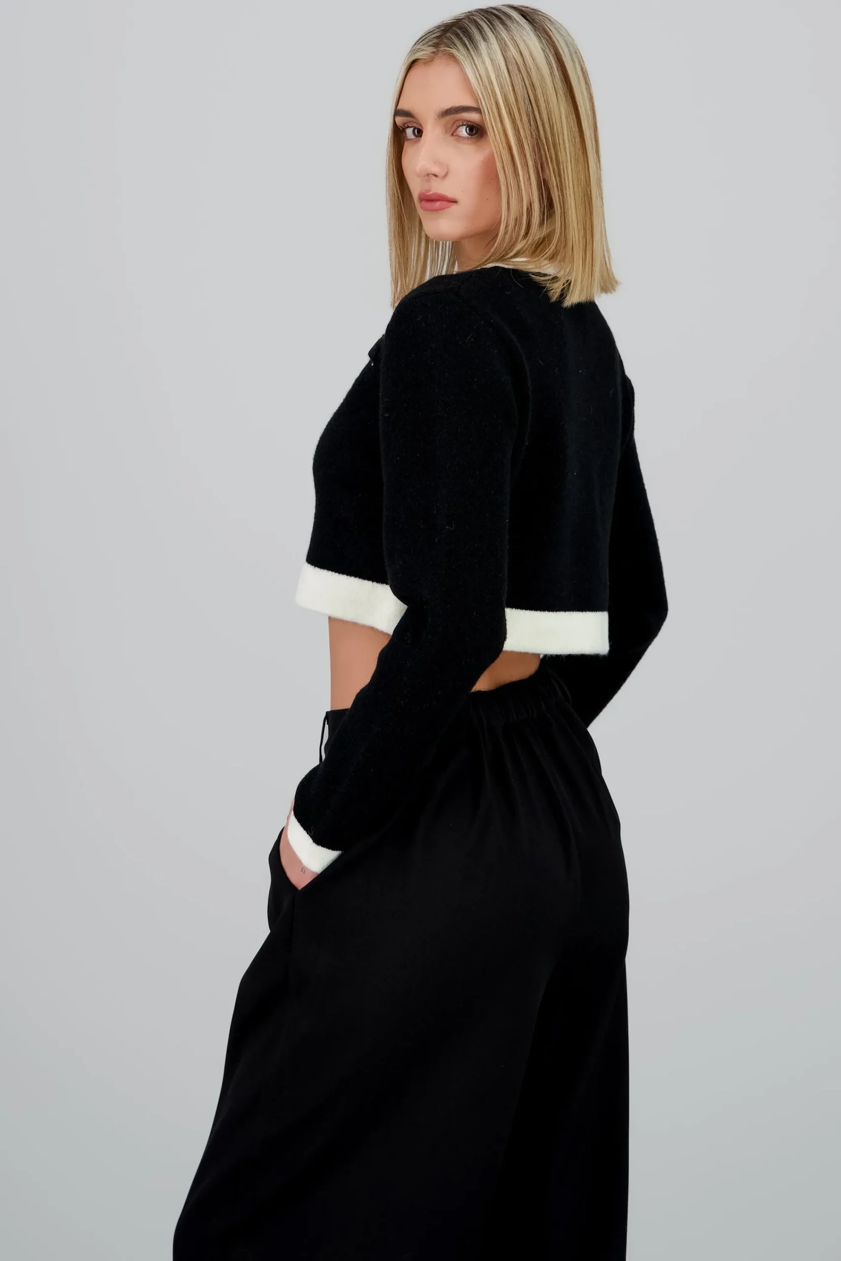 Shasa Contrast Cardigan