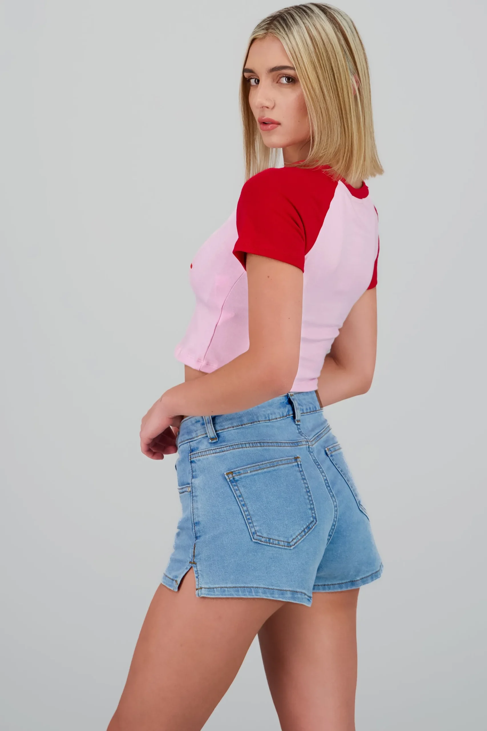 Shasa Contrast Cherry Print T Shirt