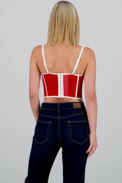 Shasa Contrast Corset Top