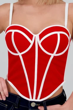 Shasa Contrast Corset Top