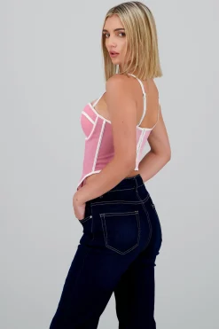 Shasa Contrast Corset Top