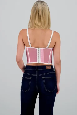 Shasa Contrast Corset Top