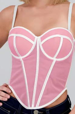 Shasa Contrast Corset Top
