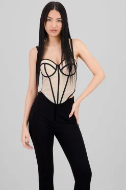 Shasa Contrast Corset Top