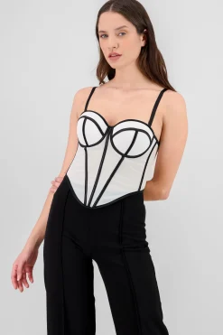 Shasa Contrast Corset Top
