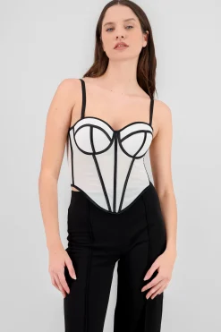 Shasa Contrast Corset Top