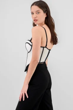 Shasa Contrast Corset Top