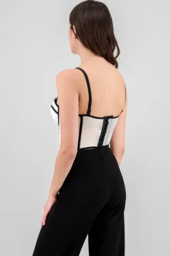 Shasa Contrast Corset Top