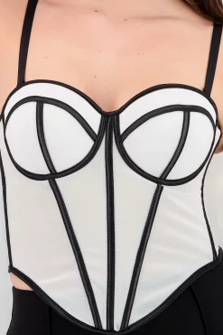 Shasa Contrast Corset Top