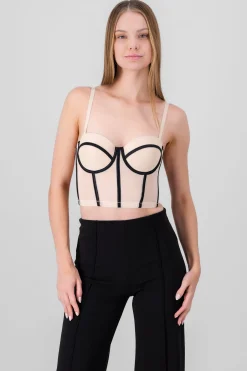 Shasa Contrast Corset Top