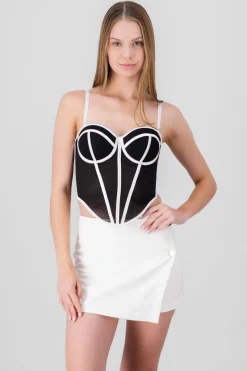 Shasa Contrast Corset Top