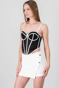 Shasa Contrast Corset Top