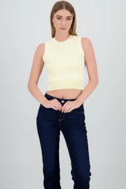 Shasa Contrast Detail Knit Vest