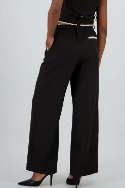 Shasa Contrast Detail Tailored Pants