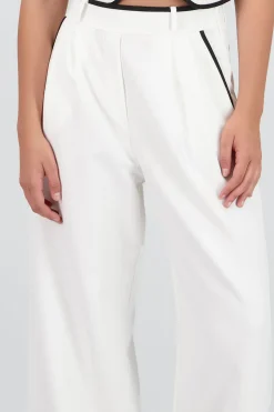 Shasa Contrast Detail Tailored Pants