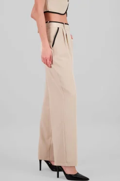 Shasa Contrast Detail Tailored Pants