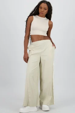 Shasa Contrast Detail Wide Leg Pants