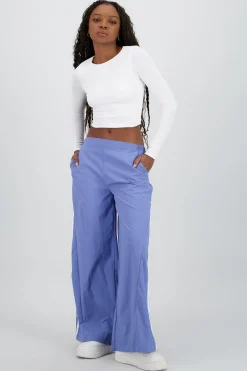 Shasa Contrast Detail Wide Leg Pants