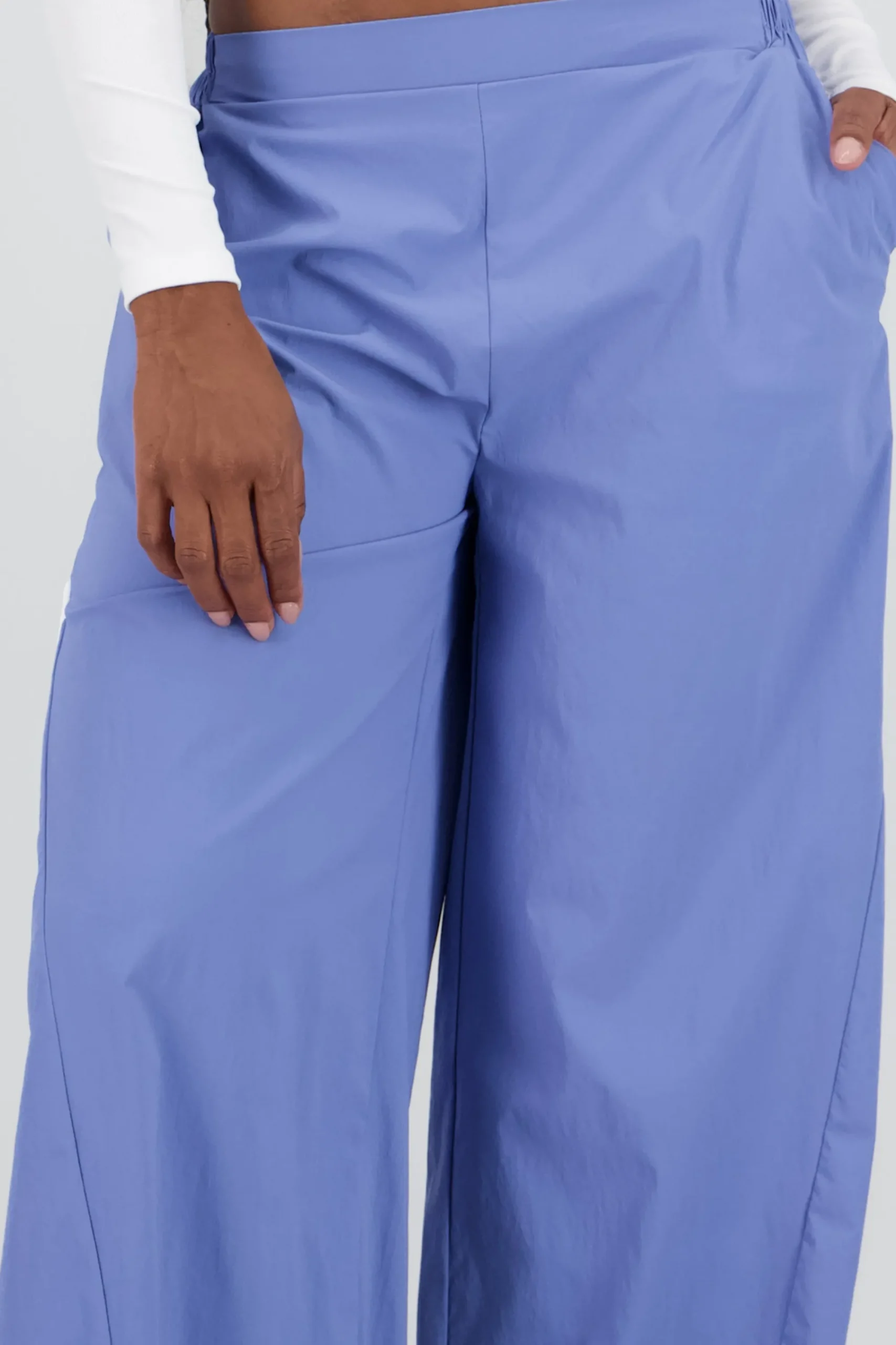 Shasa Contrast Detail Wide Leg Pants