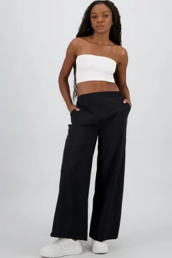 Shasa Contrast Detail Wide Leg Pants