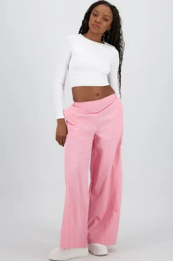 Shasa Contrast Detail Wide Leg Pants