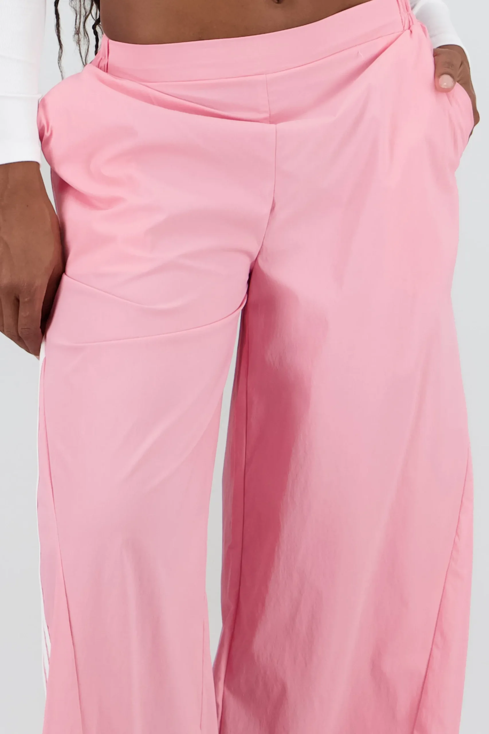 Shasa Contrast Detail Wide Leg Pants