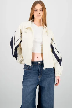 Shasa Contrast Detail Windbreaker Jacket