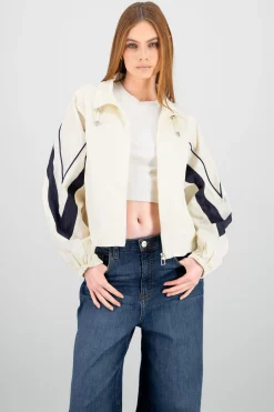 Shasa Contrast Detail Windbreaker Jacket