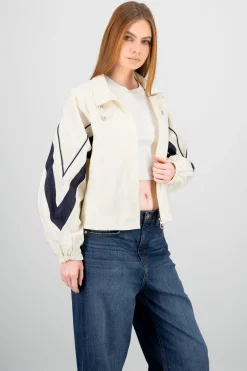 Shasa Contrast Detail Windbreaker Jacket