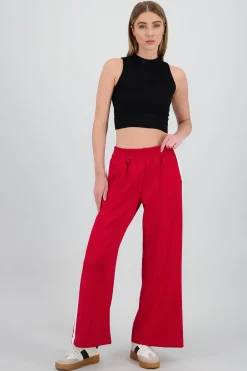 Shasa Contrast Elastic Detail Wide Leg Pants with