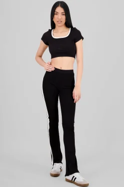 Shasa Contrast Line Detail Pants