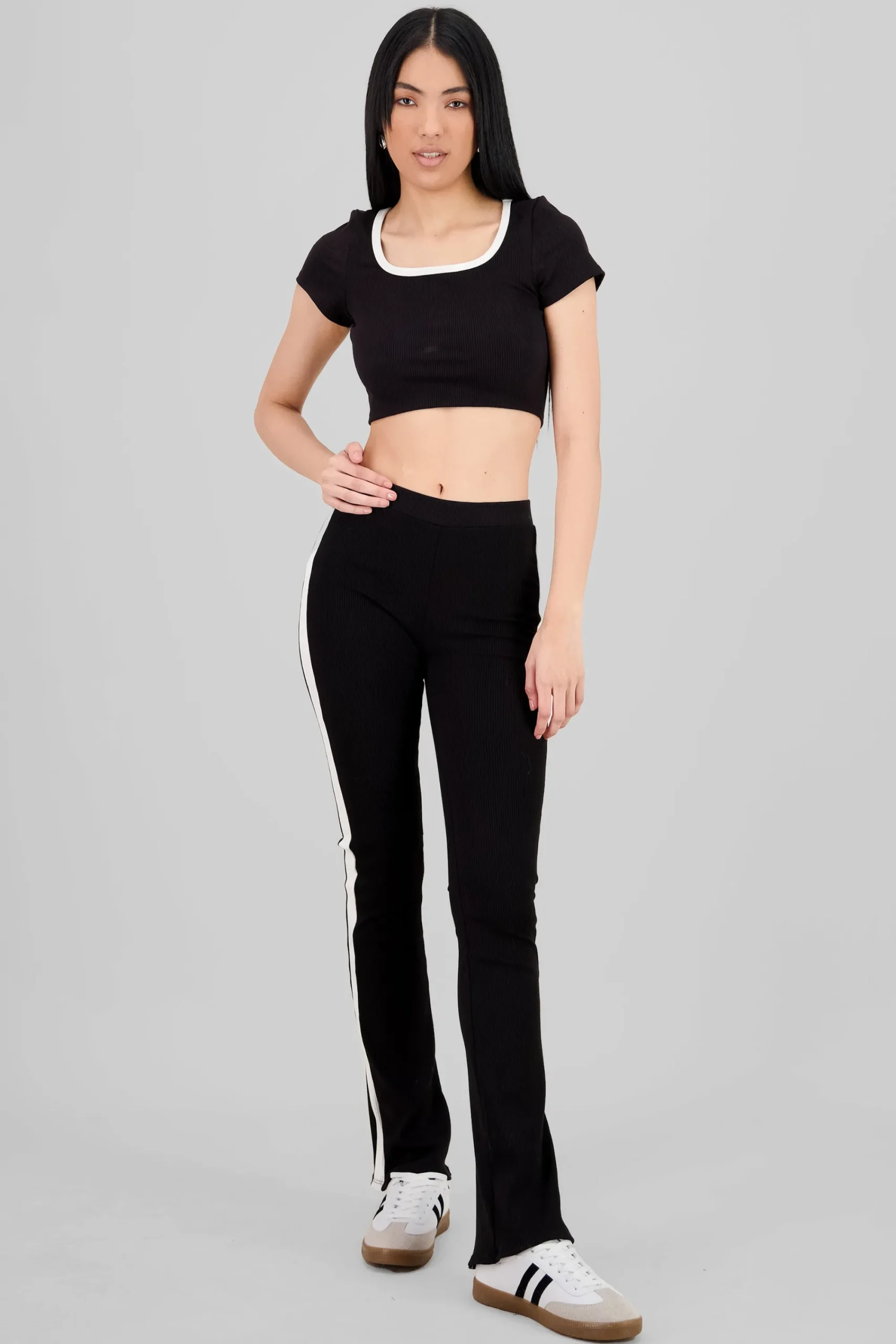 Shasa Contrast Line Detail Pants