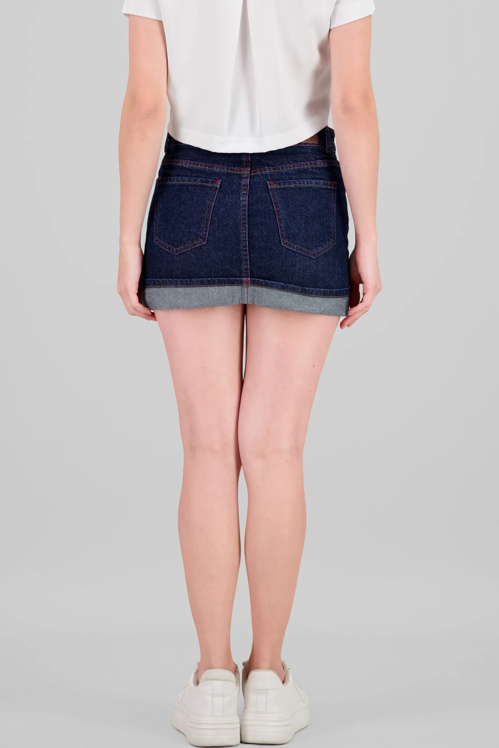 Shasa Contrast Stitch Hem Skirt