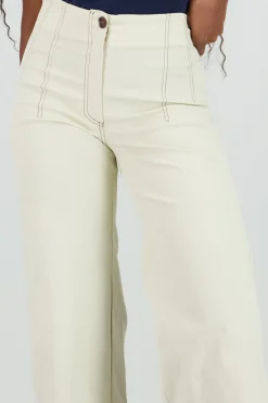 Shasa Contrast Stitching Wide Leg Pants